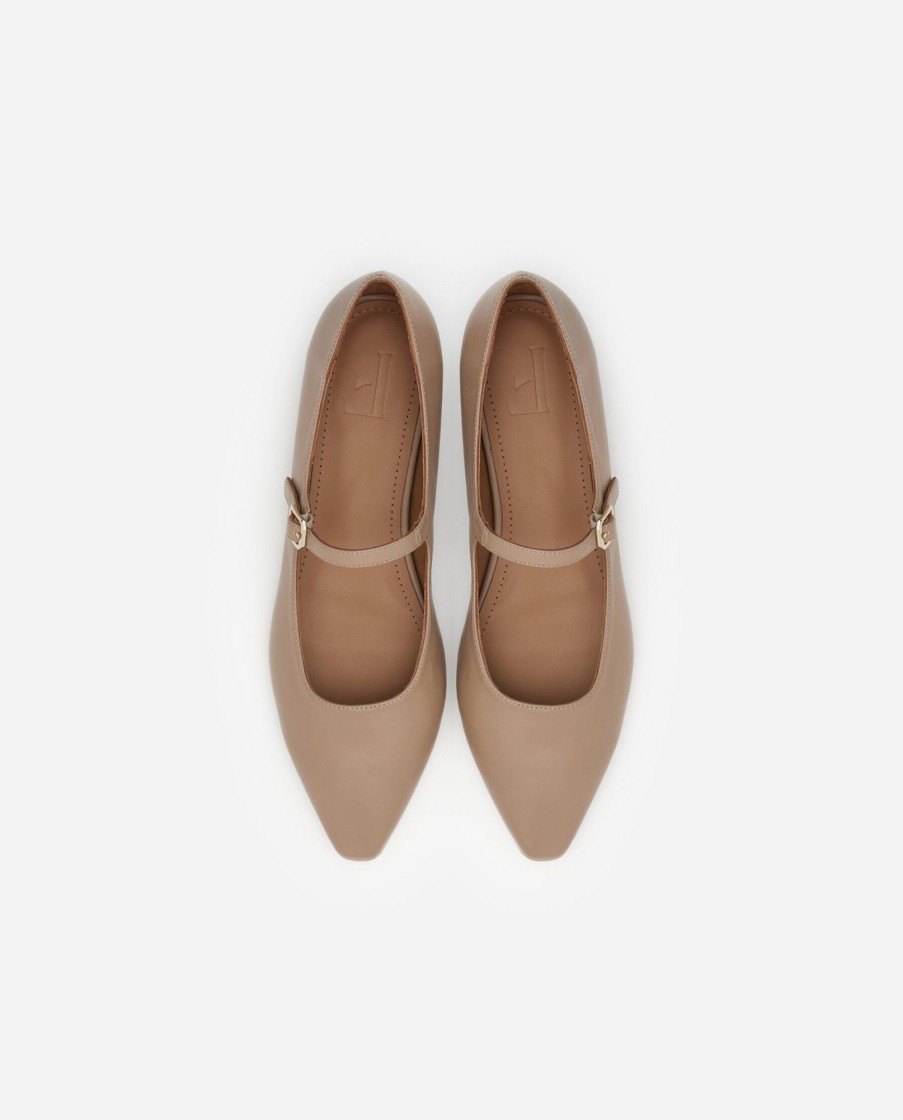 Sko Flattered | Camila Laeder Beige