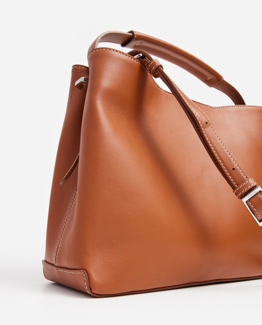 Tasker Og Tilbehor Flattered | Harper Grande Handtaske Laeder Cognac